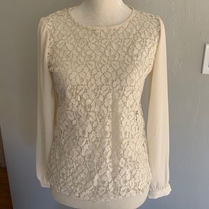 Banana Republic Lace Shirt, Ivory
